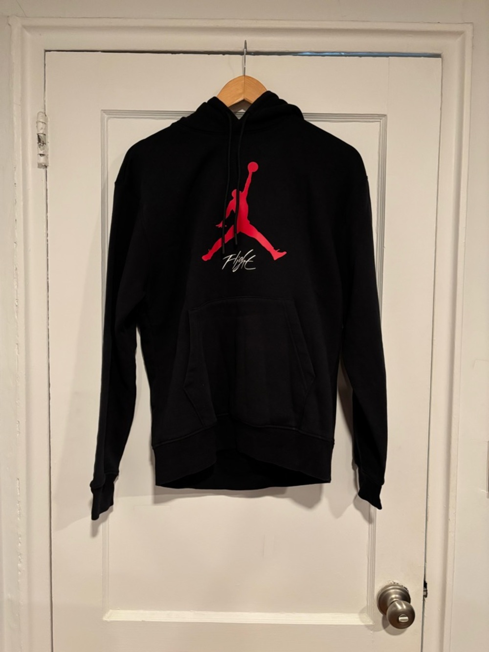 Jordan Black Hoodie with Red Jumpman Logo